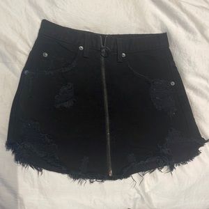 Denim mini skirt